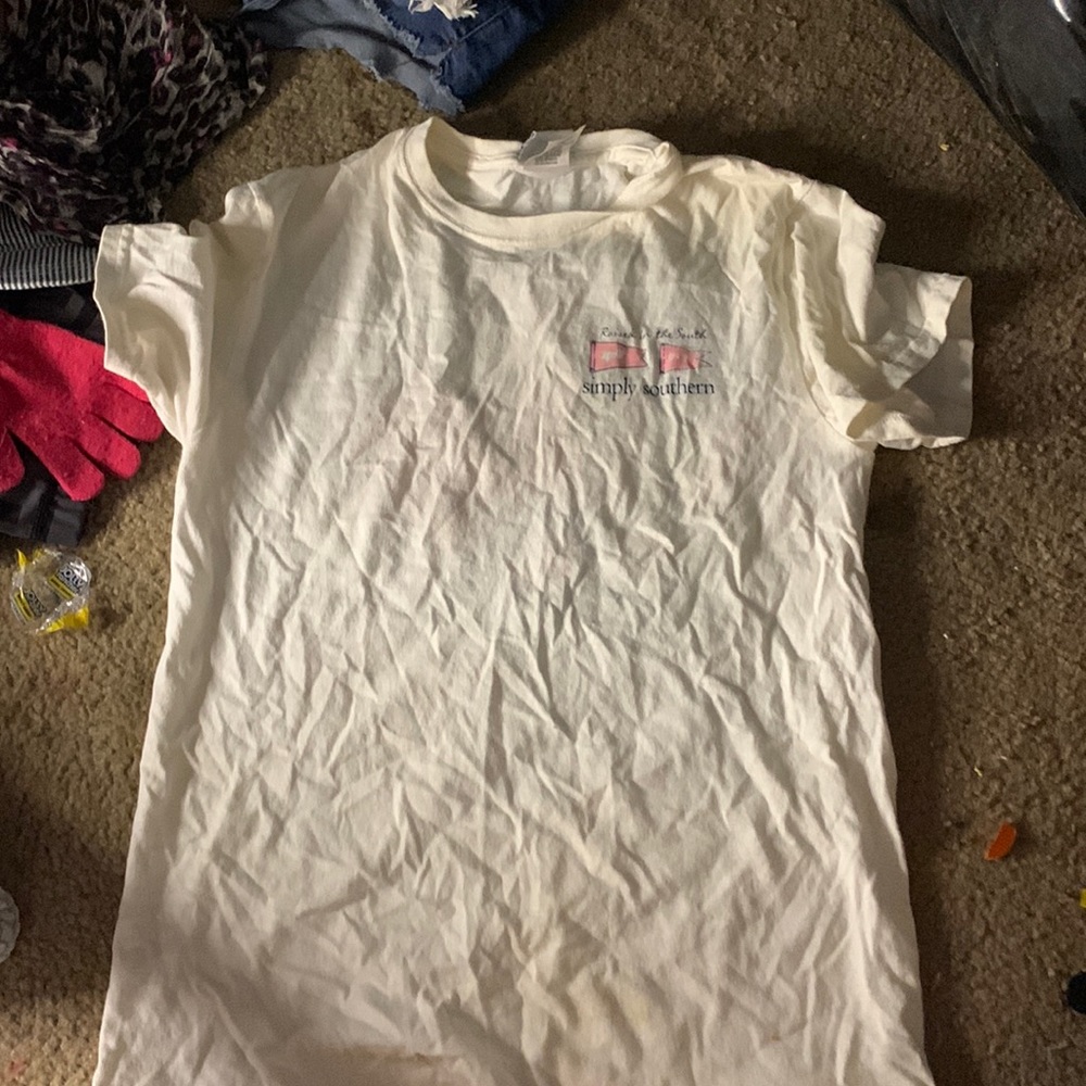 simply southern off-white shirt